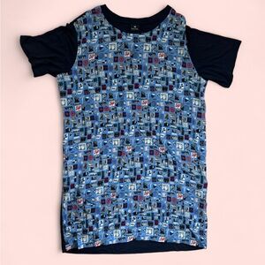 Ps Paul Smith Graphic T Shirt Blue Dress